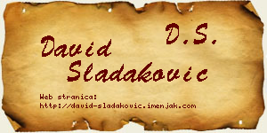 David Sladaković vizit kartica